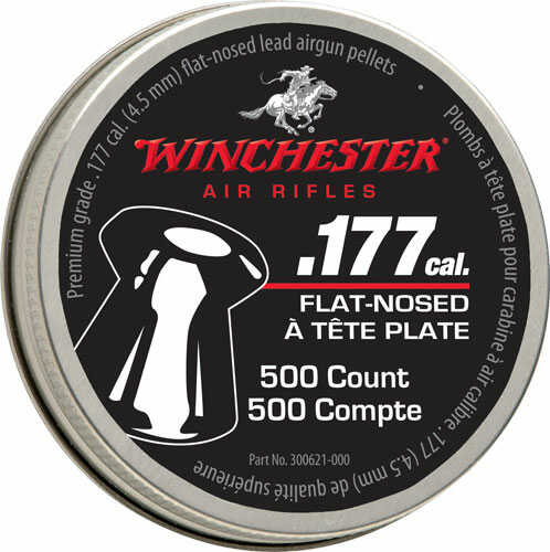 Winchester .177 Flat Pellets 500 Count Tin 6 Pack Case