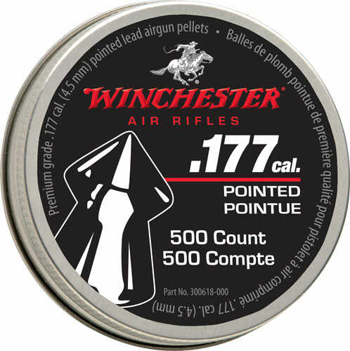 Click to see larger image. Winchester .177 Pointed Pellet 500 Count Tin 6 Pack Case