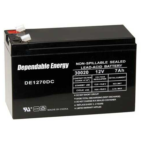 GSM Outdoors American Hunter Battery Rechargeable 12V 7Amp Tab Top