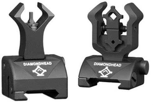 Diamondhead Combat Sight Set W/AR15 Gas Block Front Black