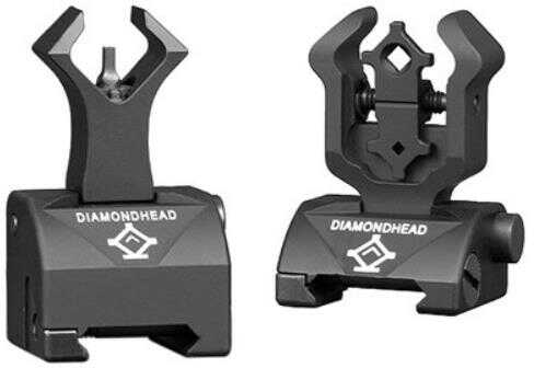 Diamondhead Combat Sight Set W/AR10 Gas Block Front Black
