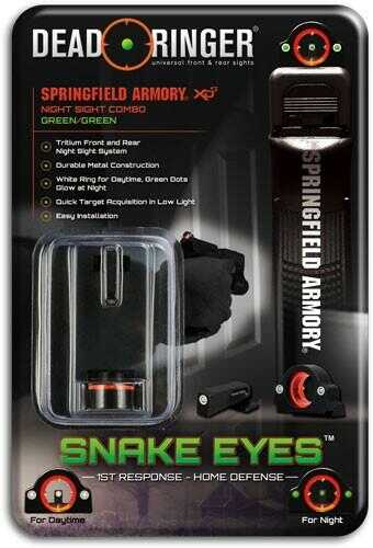 Dead Ringer Night Sight Snake EYES Series-3 Green SPFLD XDS