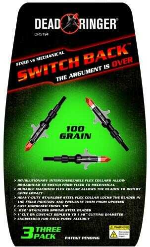 Dead Ringer BROADHEAD Switch- Back 3-Blade 100 Grains 1"-1 1/2"