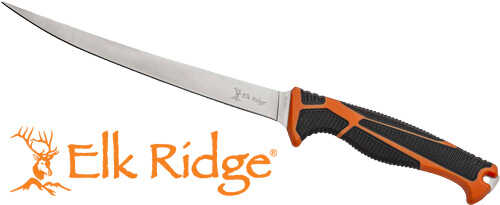 Mc Elk Ridge Trek 7" Fillet Knife With Sheath Blac-img-0
