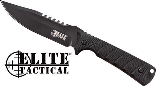 MASTER CUTLERY Elite Tactical BACKDRAFT 5" Clip PNT Fixed Black/Black