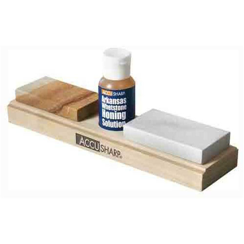 AccuSharp Whetstone Knife Sharpener Combo Stones With Honing Oil 023C