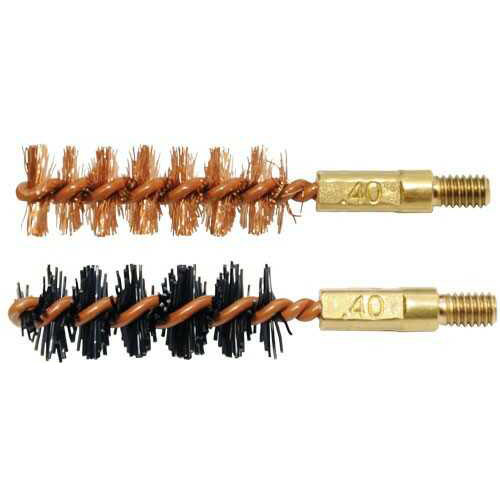 Otis Technologies Bore Brush .40 Caliber 2-Pk 1-Nylon 1-Bronze 8-32 Thread