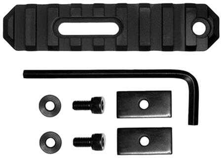 Grovtec USA Inc. Rail Section Stock AR 3.8" 9 Slot Aluminum Black