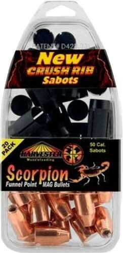 Harvester Muzzleloading Scorpion 50 Caliber 300 Grains .451 Funnel Point Sabot 20Pk