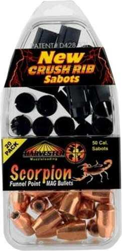 Harvester Muzzleloading Scorpion 50 Caliber 240 Grains .451 Funnel Point 20Pk