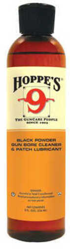 Hoppe's #9+ Black powder Solvent And Patch Lube 8Oz. Sq.Bottle