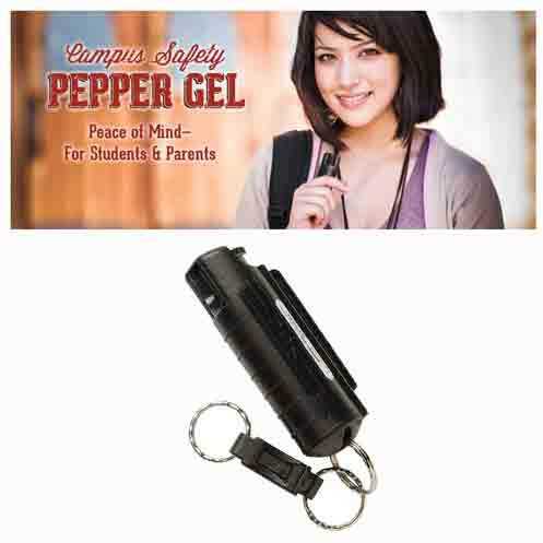 Sabre Red USA Pepper Gel Spray Black Hard Case W/Ring .54 Oz