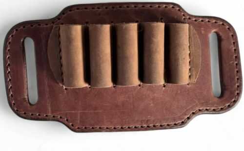 1791 Gunleather HNTABSMRBRWA Ammo Belt Slide Brown Leather