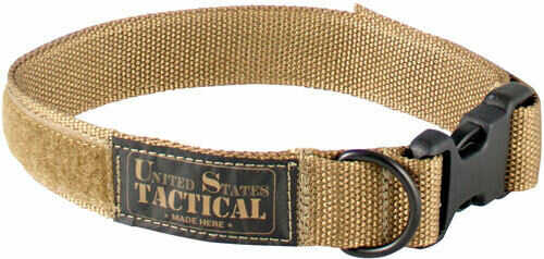 US Tactical K9 Collar Quick Release Buckle Med 18" Coyote