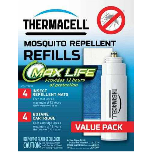 Thermacell REFILL Max Life 48 Hour 4-Mat/4-Butane 12HR Ea