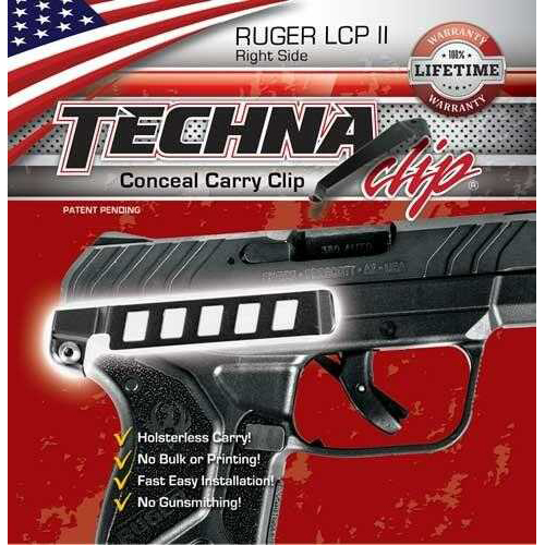 Techna Clip Belt Fits Ruger LCP II Right Hand Black Finish LCPllBR