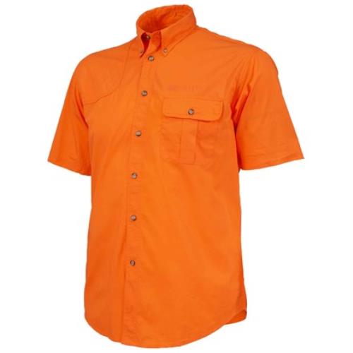Beretta Shooting Shirt Small Short Sleeve Cotton Orange