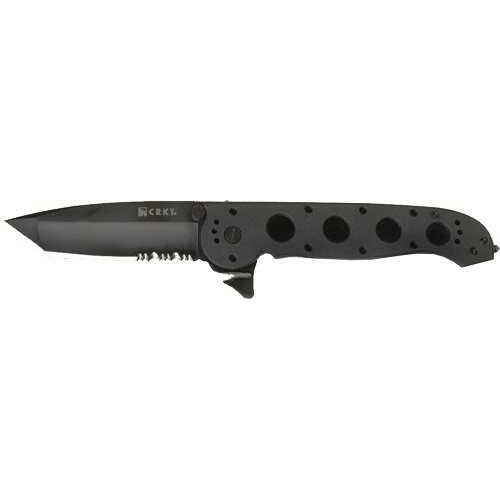 Columbia River CRKT M16-14ZLEK 3.75" Half Serrated Black Tanto Blade
