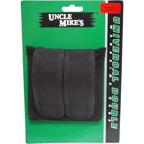 Uncle Mikes MICHAELS Double Magazine Pouch W/Velcro CLOSESURE Black