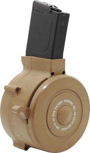 Iver Johnson Magazine AR15 .223 50 Rounds Drum Tan Poly-img-0