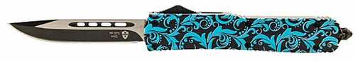 TEMPLAR Knife Slim OTF Maiden Teal/Black Gloss 3.5" Black DROPPT