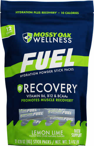 Mossy Oak Wellness Fuel RECOVR Lemon Lime Mix 12 Stick Pack