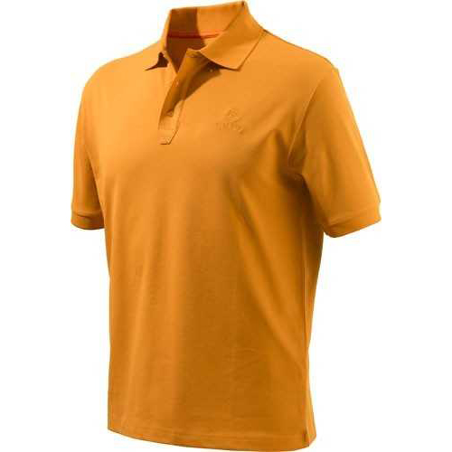 Beretta MEN'S Corporate Polo Orange Gold Small W/Trident