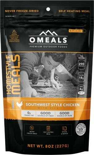 Omeals Southwest Chicken W/ Rice 8 Oz. FLAMLESS HEATING