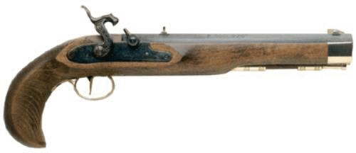 Traditions Kentucky Pistol .50 Caliber 10" Blued Hardwood-img-0