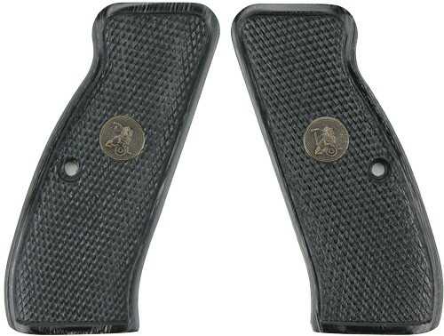 Pachmayr Laminated Wood Grips Full Size CZ 75/85 Black/Gray Checkered