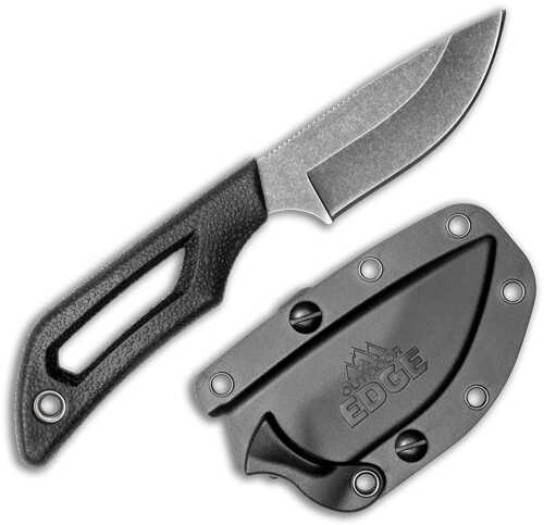 Outdoor Edge Pivot 2.5" Fixed Dp PNT BLCK/STNWSH SS W/Sheath