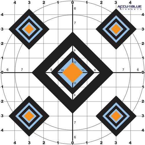 Do-All Traps Accu Blue Black Diamond Paper Target 10"X10" 10Pk