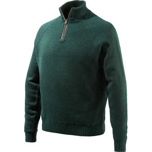 Beretta Men's Windproof Sweater 1/2 Zip Medium Dk Grn