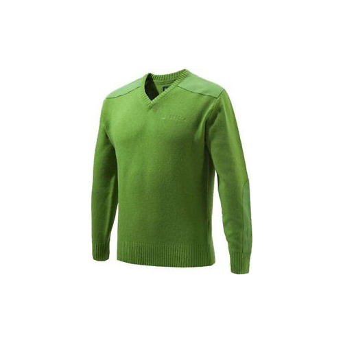 Beretta Men's Classic Round Neck Sweater in Light Green Size Medium