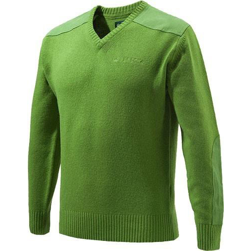 Beretta Men's Classic V-Neck Sweater in Light Green Size Large