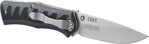 Columbia River Ruger Crack-Shot Compact 3.38" Silver Plain Edge Blade