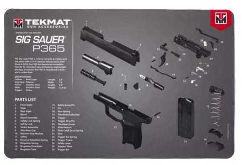 TEKMAT Armorers Bench Mat 11"X17" SIGARMS P365 Black