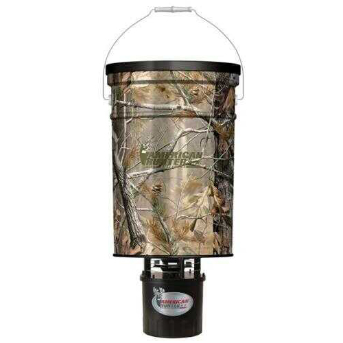 GSM Outdoors American Hunter Feeder Hanging 50Lb Metal Hopper Rt-AP Camo-img-0