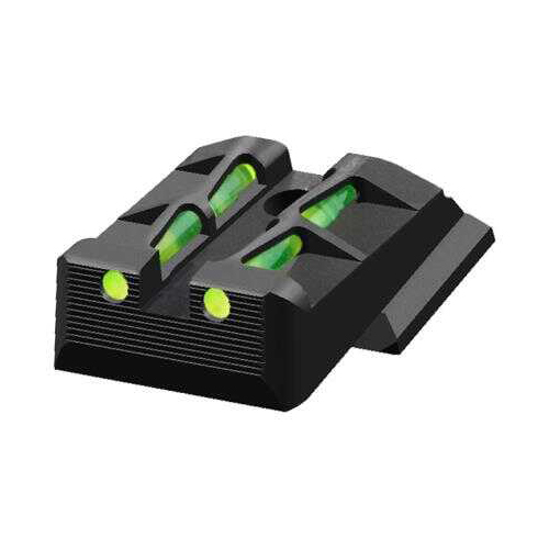 HiViz Sight Systems Litewave Rear For All Ruger American Pistols Green/Red/Black Litepipes Md: RGALW11