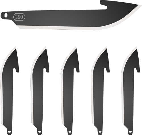 Outdoor Edge 2.5" Drop Point Blade Pack Black Blade 6-Pack