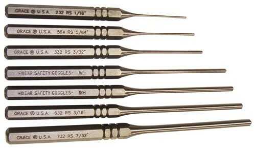 Grace USA Tools Punch Set Roll Pin Of 7 Steel