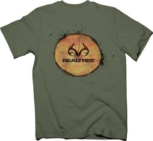 Realtree Clothing MENS T-Shirt "Stump" Small Military Green<