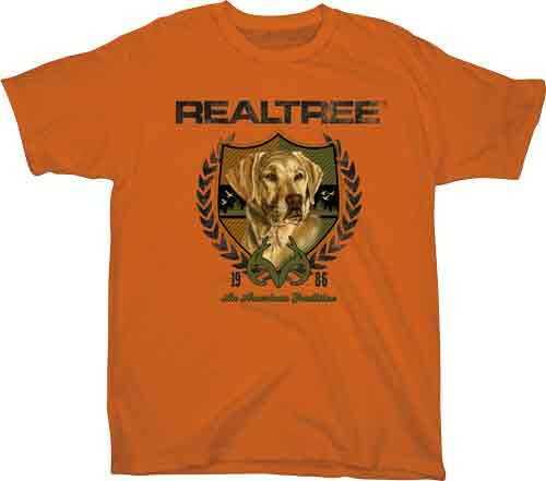 RealtreeYOUTH'S T-Shirt "Lab Crest" Large Texas Orange<