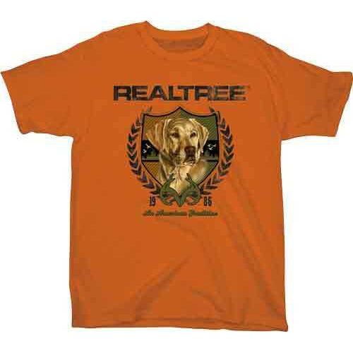 Realtree YOUTH'S T-Shirt "Lab Crest" Medium Texas Orange<