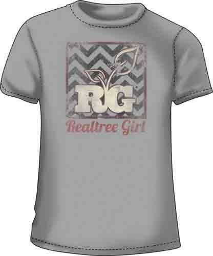 Realtree WOMEN'S T-Shirt "Back To Chevron" Small Silver<
