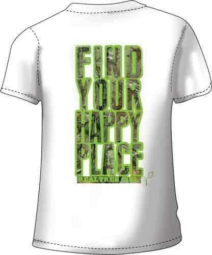 Realtree WOMEN'S T-Shirt "Happy Place" Medium White<