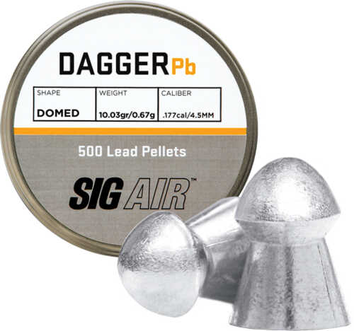 Sig Pellets .177 Dagger DOMED 10.03Gr Lead Alloy 500 CT.