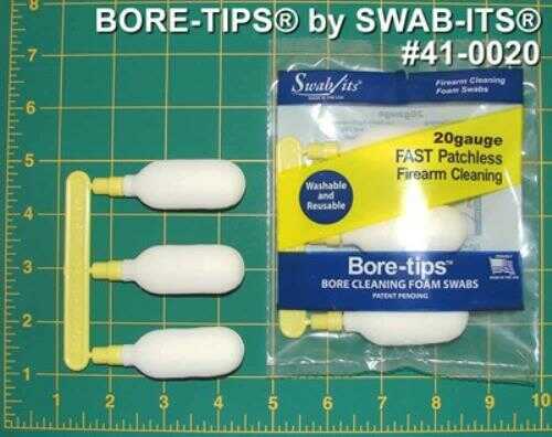 Super-Brush Bore-Tips Swab-Its Cleaner 20 Gauge Cleaning Swabs 3/Pack Bag 41-0020