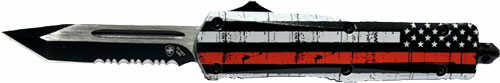 Click to see larger image. TEMPLAR Knife Small OTF Back The Red 3.5" Black Tanto SRRTED