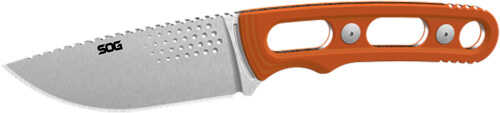 S.O.G SOG17330157 Ether FX 3.10" Fixed Drop Point Plain Brushed Satin CPM S35VN SS Blade, Blaze Orange Textured G10 Hand